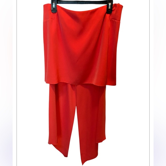 NWT SASHIN & BABI Haven strapless blouse - Coral Red - Picture 3 of 8